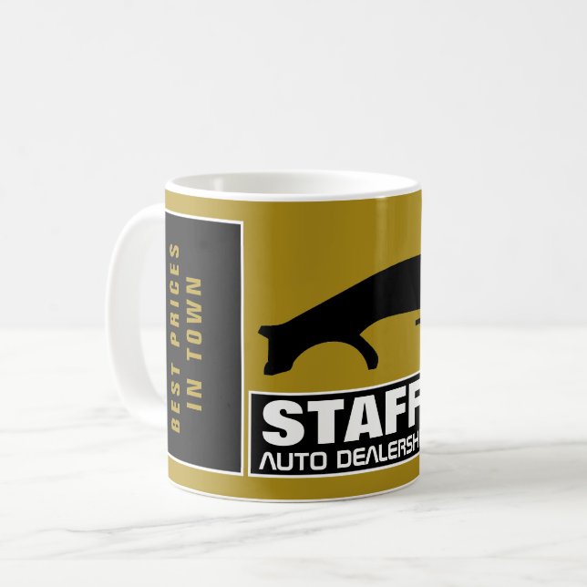 Bilreklam, Logotyp för automatisk varning Kaffemugg (Framsida vänster)