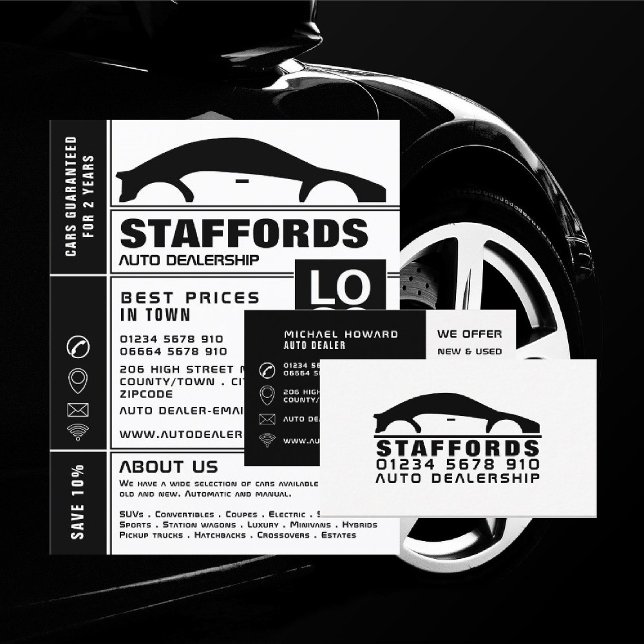 Bilreklam, Logotyp för automatisk varning Reklamblad (Skapare uppladdad)