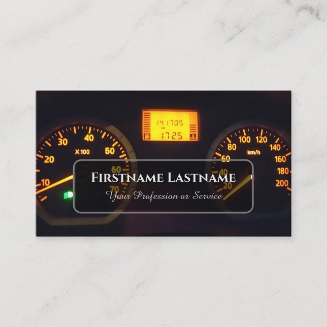 Bilreparationsverksbusin för tunnelbaneexperter oc visitkort (Framsida)