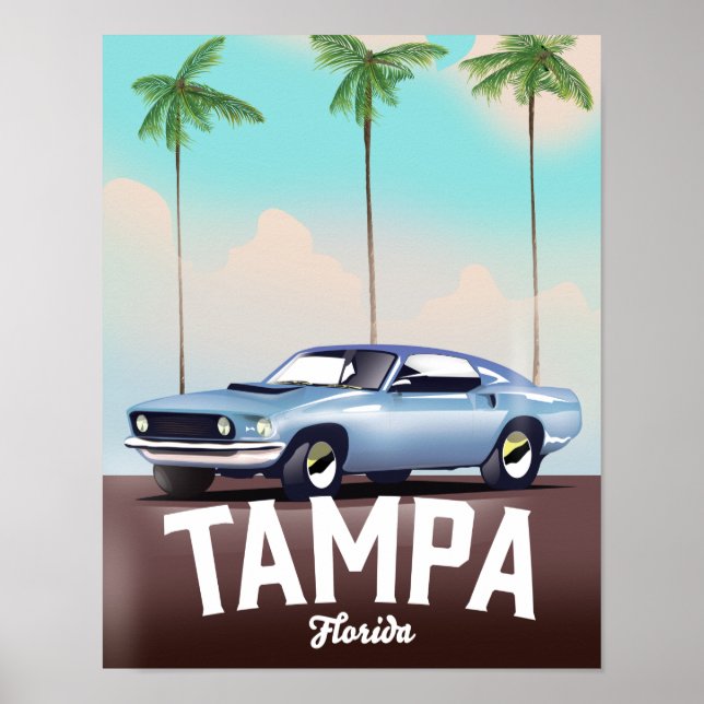 Bilreseaffär för Tampa Florida Poster (Framsidan)