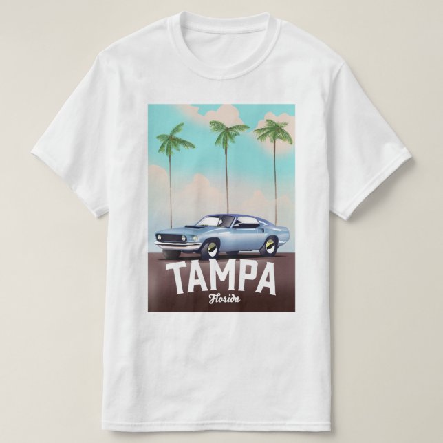 Bilreseaffär för Tampa Florida T Shirt (Design framsida)