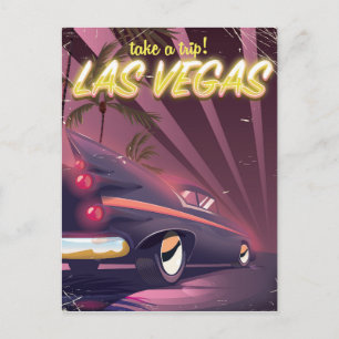 Bilreseaffisch för Las Vegas Classic Vykort