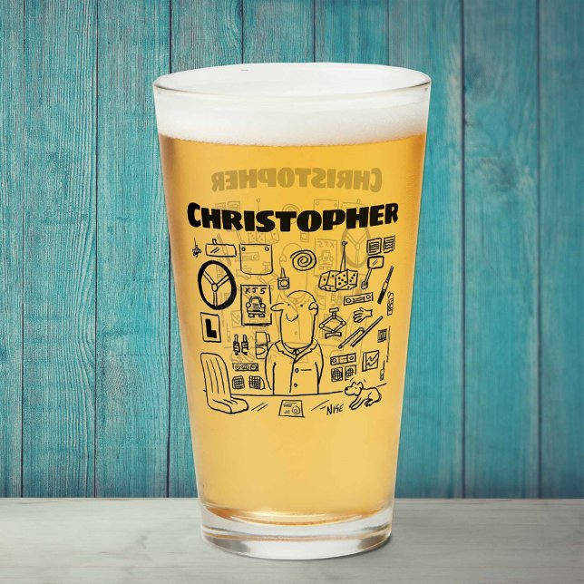 Bilreservdelar eller bilreservdelar med Namn Glaskopp (Skapare uppladdad)