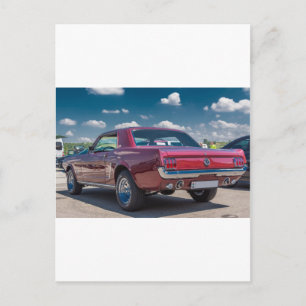 Bilsporter Mustang Red Muscle Motor Gears Metall Vykort