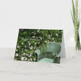 Bilstol bland blommar födelsedag kort