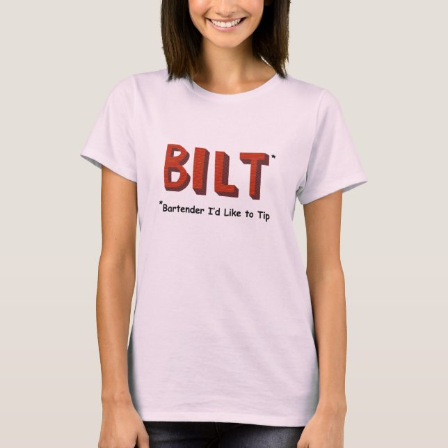 BILT-Bartenderkvinna T-tröja Tee (Framsida)