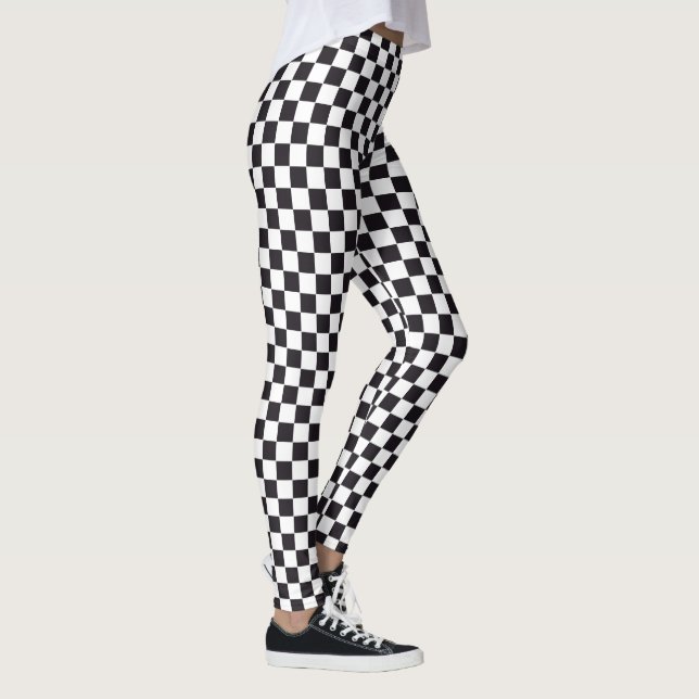 Biltävla/schackmönster + din backgr. & idéer leggings (Höger)