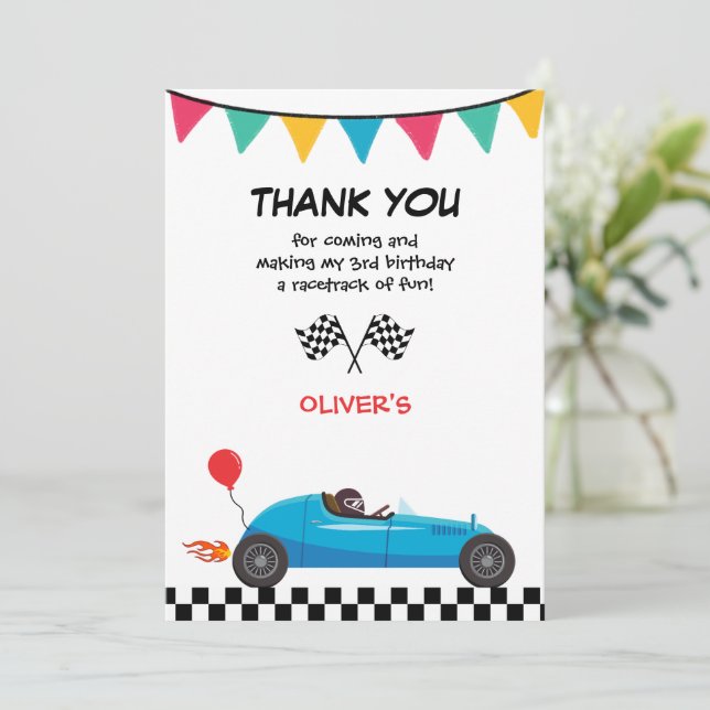 Biltävlingar Barnkalas Tack Pojkar Kort (Stående Fram)