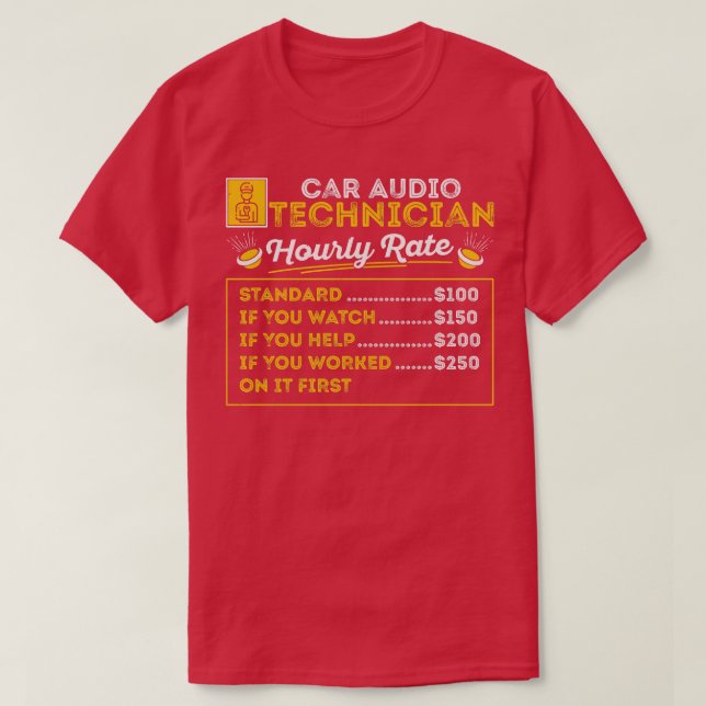 Biltekniker Audio Stereo Fanatic Automobile T Shirt (Design framsida)