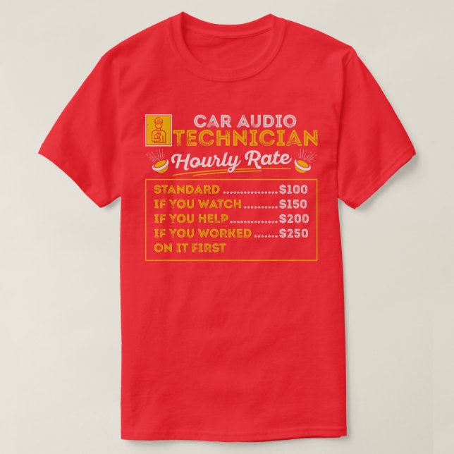 Biltekniker Audio Stereo Fanatic Automobile T Shirt (Design framsida)