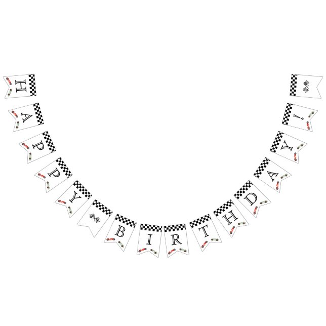Biltema från Retro Tävling födelsedag Vimplar (Alla)