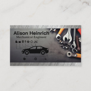Biltjänstdiagram   Mechanic Hand Verktyg Visitkort