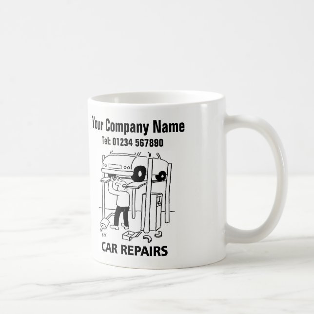 Biltjänstmekaniker Bilreparationer Kaffemugg (Höger)