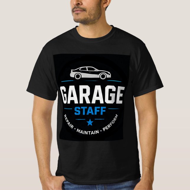🚗 Biltjänstpersonal Modern Bilverkstad 🚗 T Shirt (Framsida)