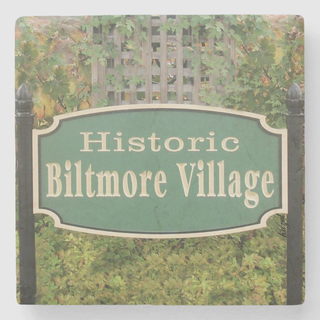 Biltmore Village Sign, Asheville, Biltmore Village Stenunderlägg (Framsidan)