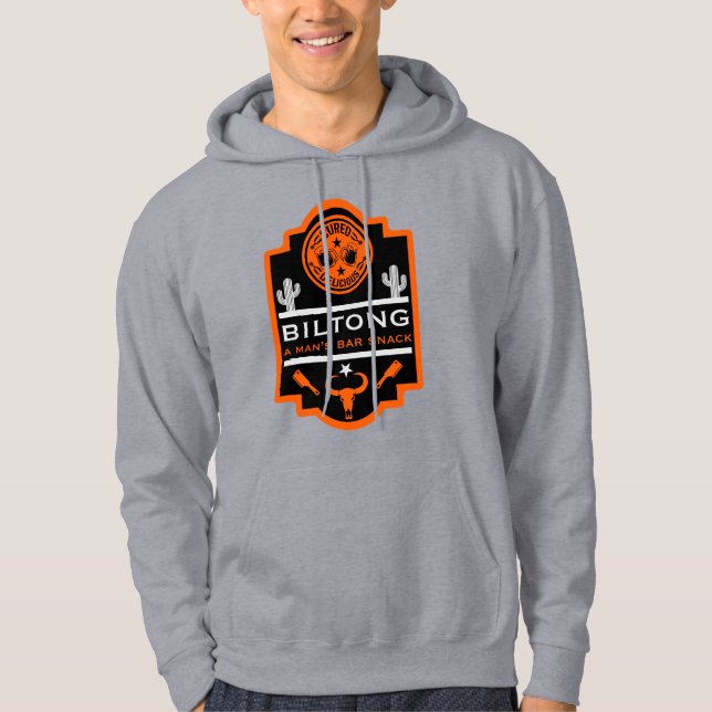 Biltong och öl hoodie (Framsida)
