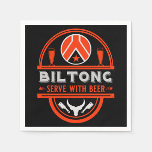 Biltong och öl pappersservett