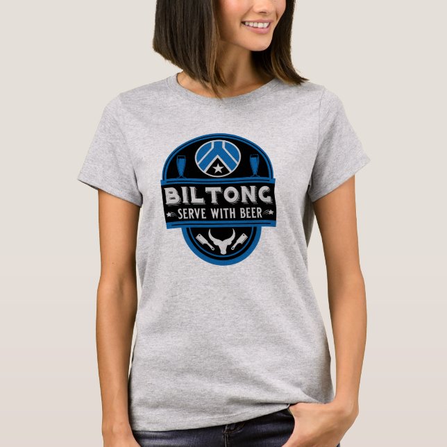Biltong och öl t shirt (Framsida)