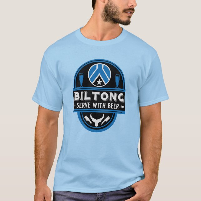 Biltong och öl t shirt (Framsida)