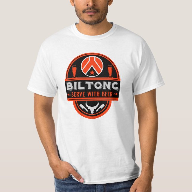 Biltong och öl t shirt (Framsida)