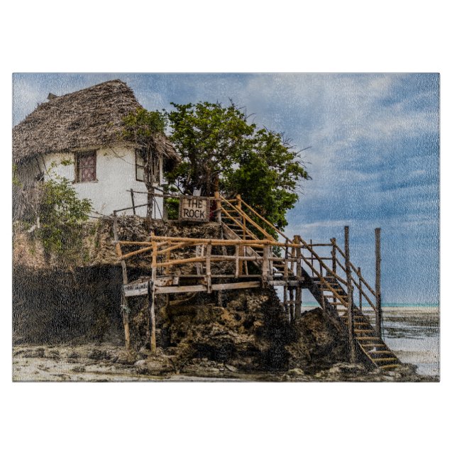 Bilturesque-hus på en tropisk korallextraktion (Framsidan)