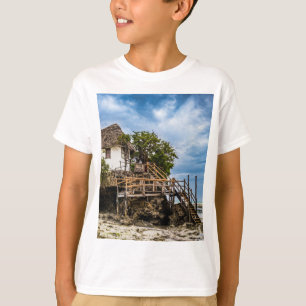 Bilturesque-hus på en tropisk korallextraktion t shirt