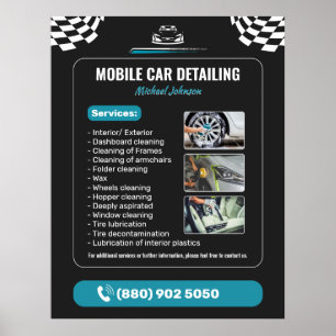 Biltvätt Auto Detailing Poster