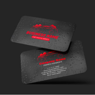 Biltvätt & service Auto Detailing Vattendroppe  Visitkort