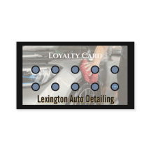 Bilvårdslojalitetsstämpelkort Auto Service Car