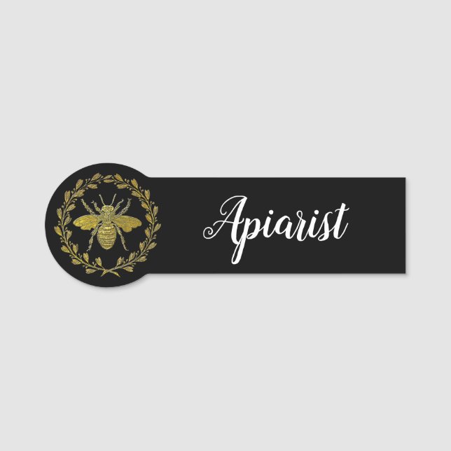 Bimedaljong dina text och färger namnbricka (Framsida)