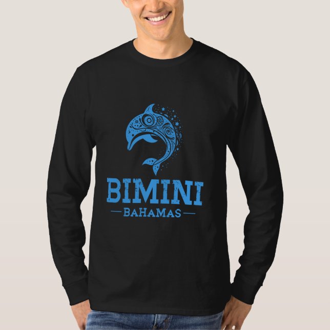 Bimini Bahamas Dolfinskusten Bimini Semester T Shirt (Framsida)