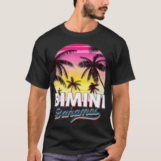 Bimini Bahamas Handflatan Träd-biskopet Sommaravac T Shirt