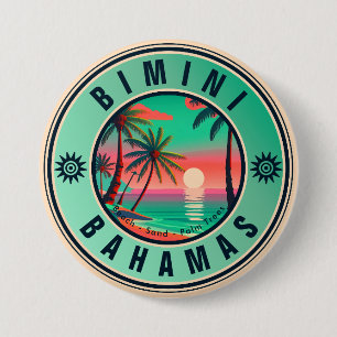 Bimini Bahamas Retro Sunset Travel Souvenir 1950-t Knapp