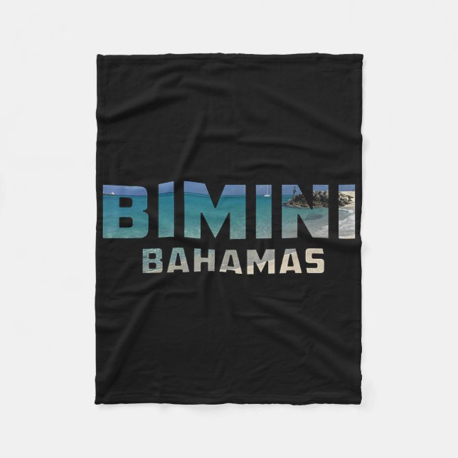 Bimini Bahamas Tropical Island Beach Fleecefilt (Framsidan)