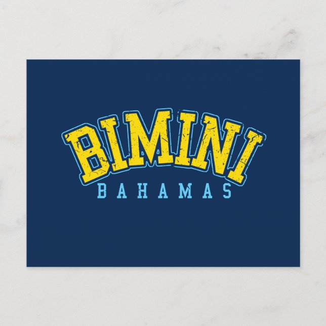 Bimini Island Bahamas Postcard Vacation Cruise Vykort (Framsida)