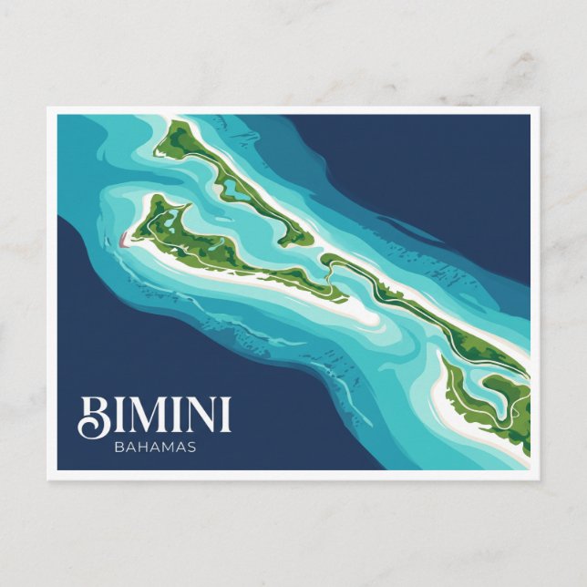 Bimini-öarna Alice Town Bahamas Vykort (Framsida)