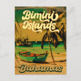 Bimini-öarna Bahamas 60-årsjubileum Retro Vintage  Vykort