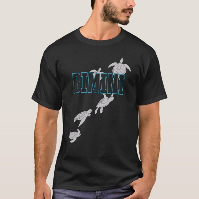Bimini Sea Turtles Scuba Diving with Turtles T Shirt (Framsida)