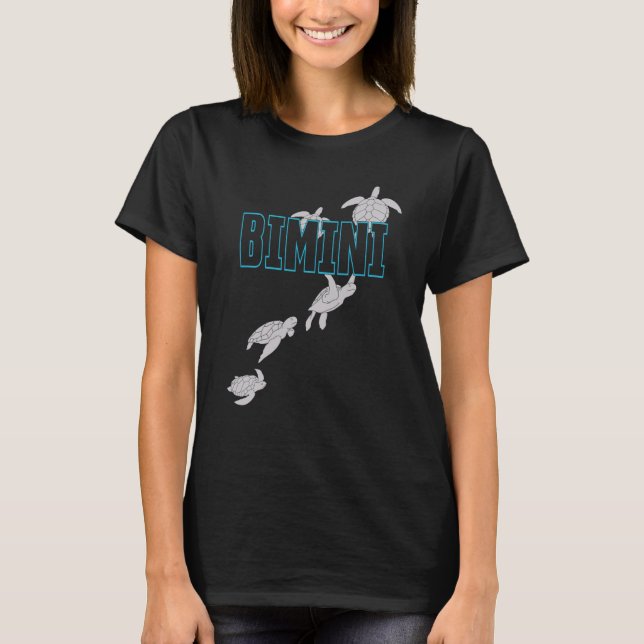 Bimini Sea Turtles Scuba Diving with Turtles T Shirt (Framsida)