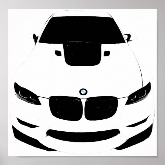 ~Bimmer~ POP ART AUTO POSTER, ANPASSAT DET! Poster (Framsidan)