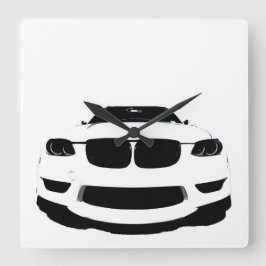 ~Bimmer~ WALL CLOCK, AUTO POP ART, ANPASSAT! Fyrkantig Klocka