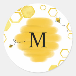 Bimonogramdekal Runt Klistermärke