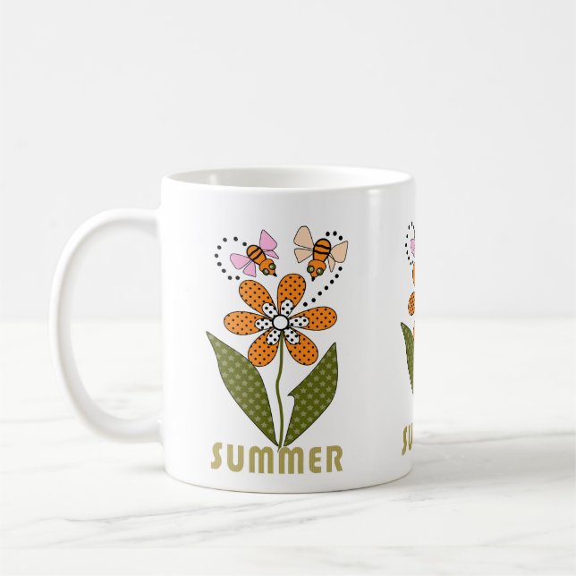 bin älskar sommaren och det gör jag också kaffemugg (Vänster)