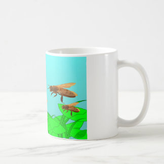Bin av tre kaffemugg