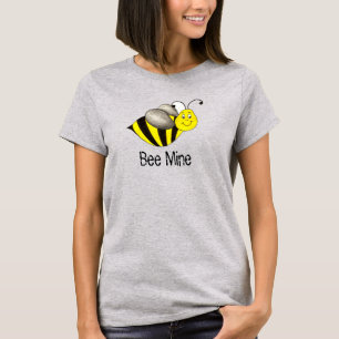 Bin (be) Mine Gult Bumblebee Valentine Day Tee