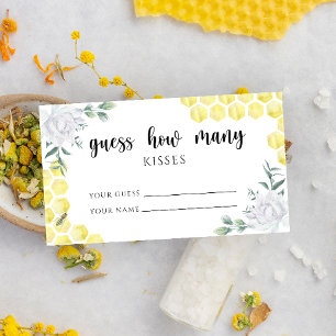 Bin blommigt - gissa hur många KISSES-möhippa-spel Tilläggskort