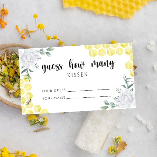 Bin blommigt - gissa hur många KISSES-möhippa-spel Tilläggskort (Skapare uppladdad)