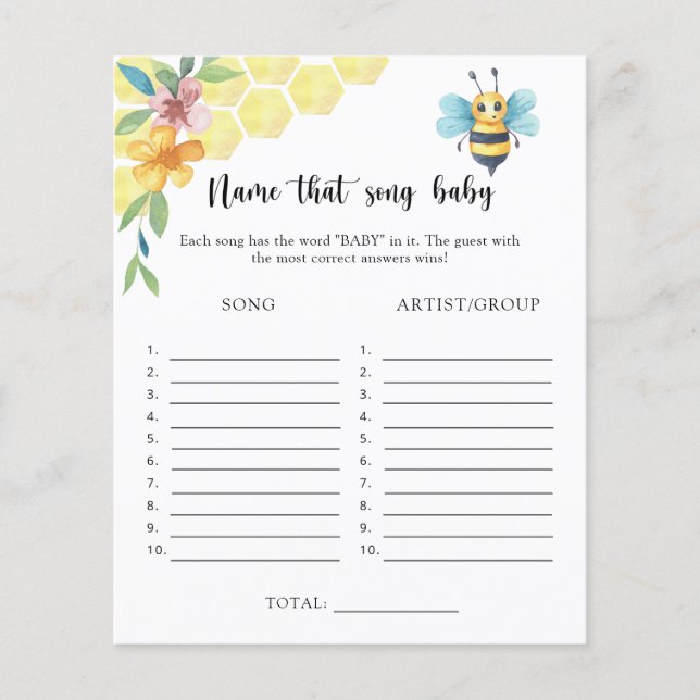 Bin blommigt - Namn som Baby Sång (Framsida)