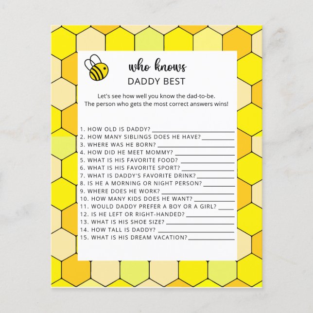 Bin blommigt som känner DADDY bäst (Framsida)