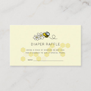 Bin Daisy Gult Baby Shower Diaper Raffle Biljett Tilläggskort